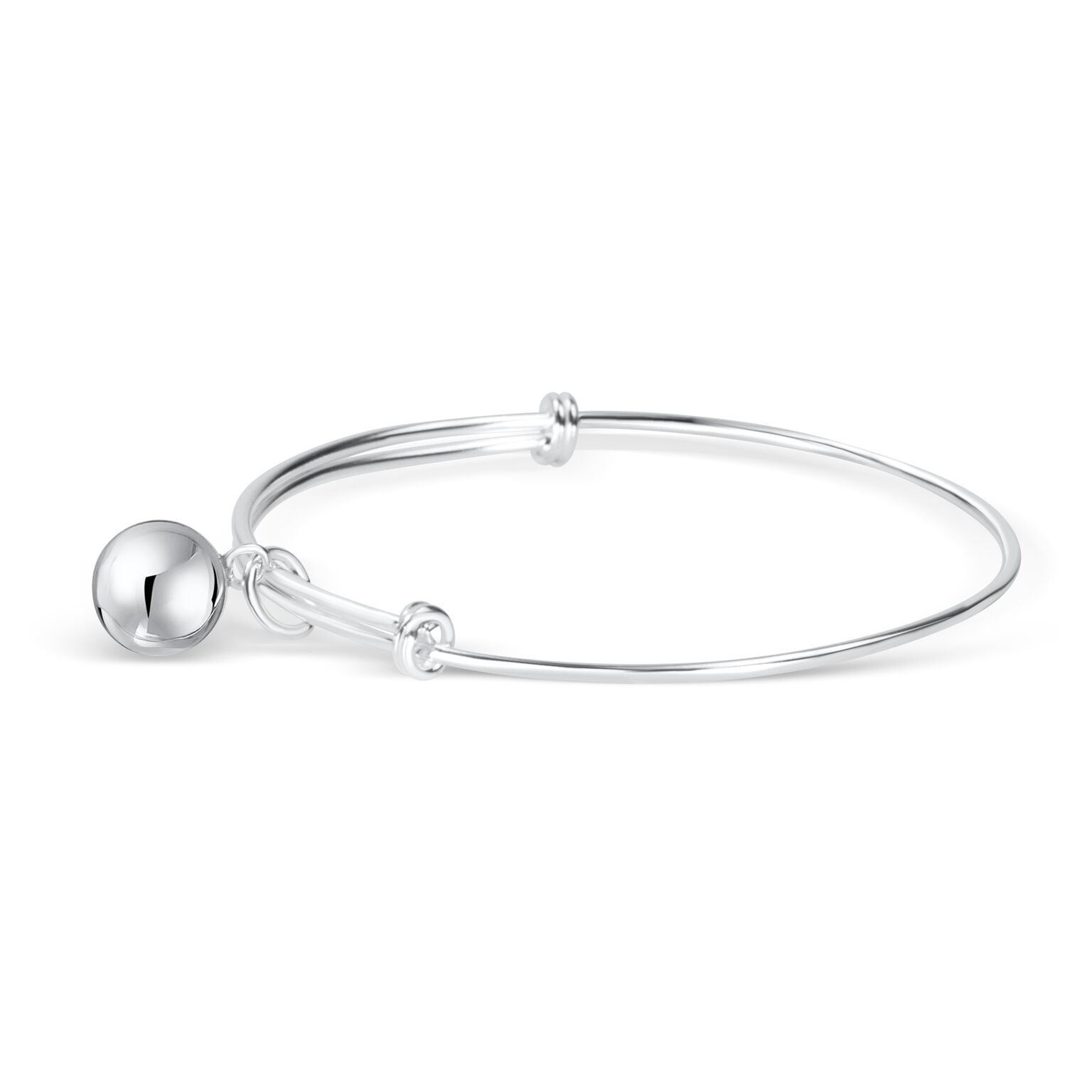 Baby Armring I Sølv Med Kugle