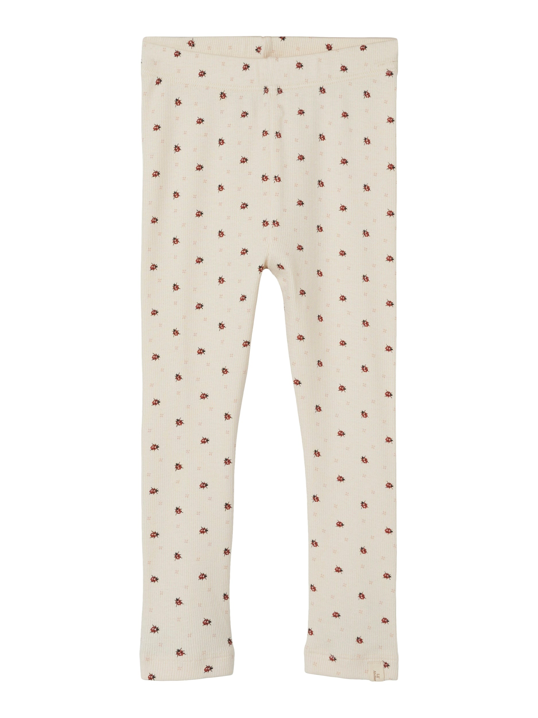 Lil Atelier Gago Kye Slim Leggings Med Mariehøne - Whitecap Gray - 92 Cm