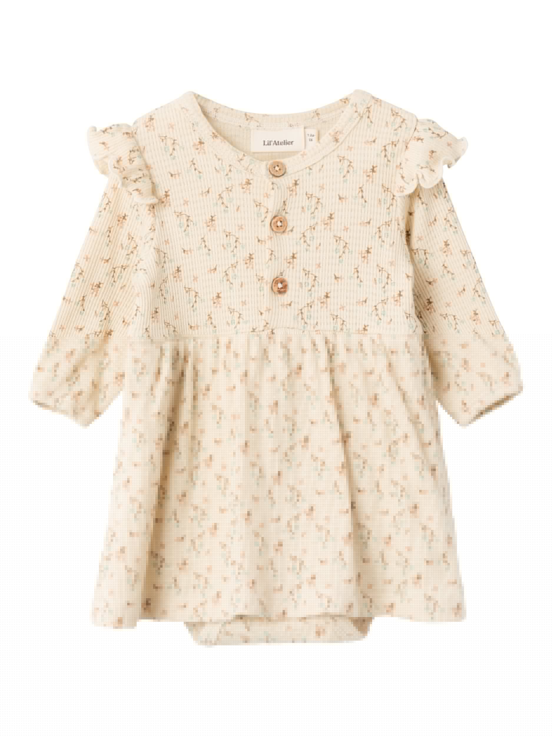 Lil Atelier Thida Body Kjole - Fog - 56 Cm