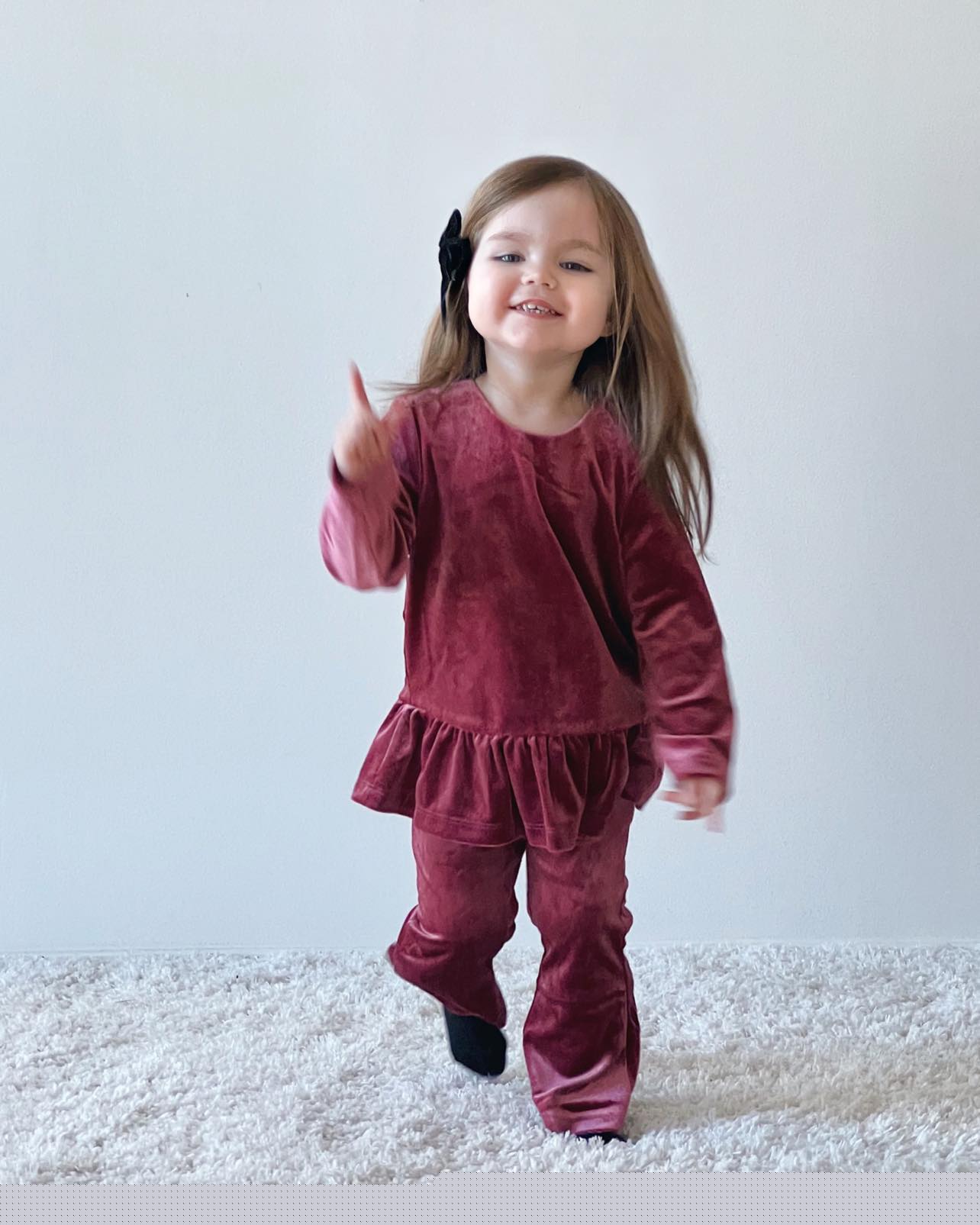 The New Siblings Velour Buks Mellow Mauve - 80 Cm