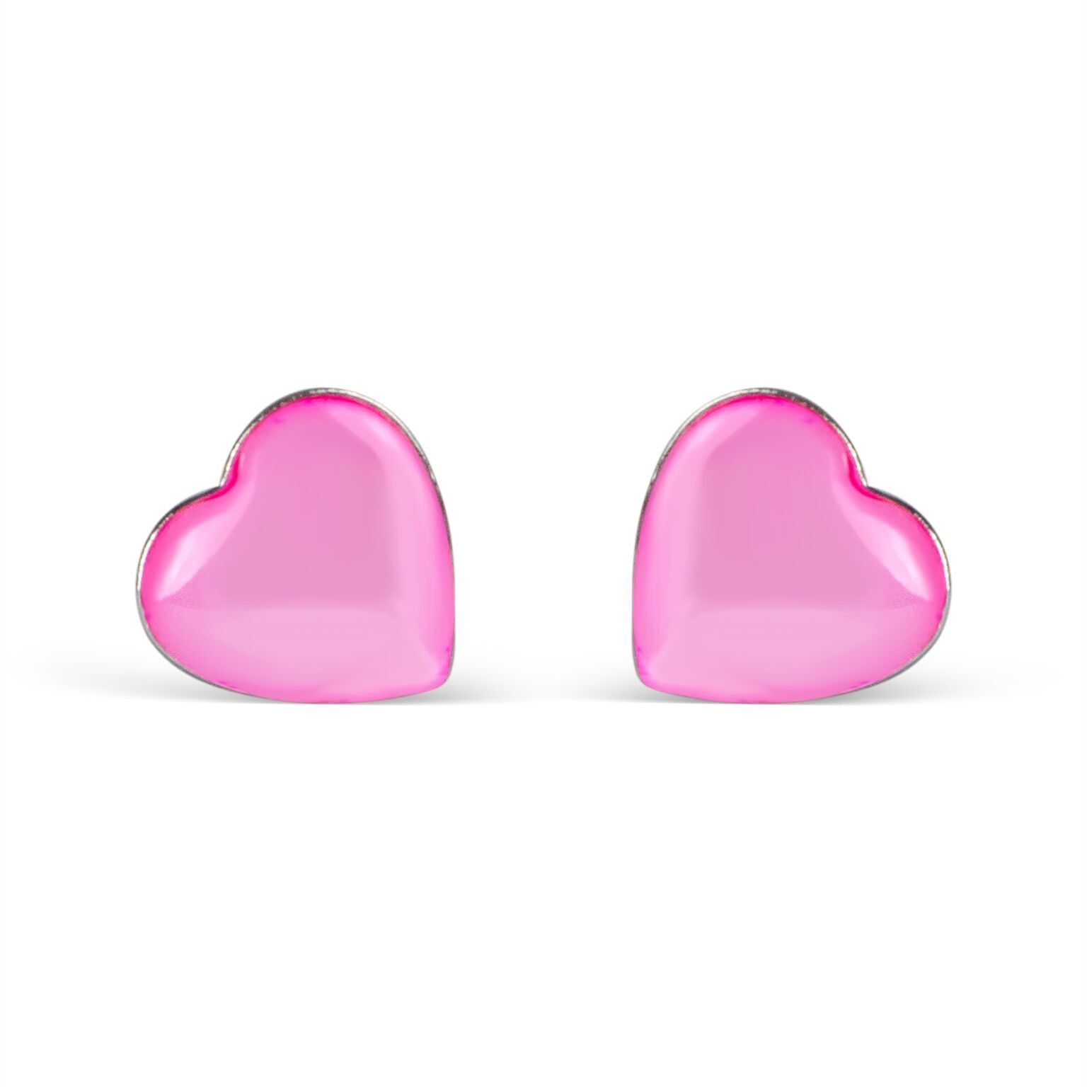 Hjerte ørestikker Lyserød Perlemor